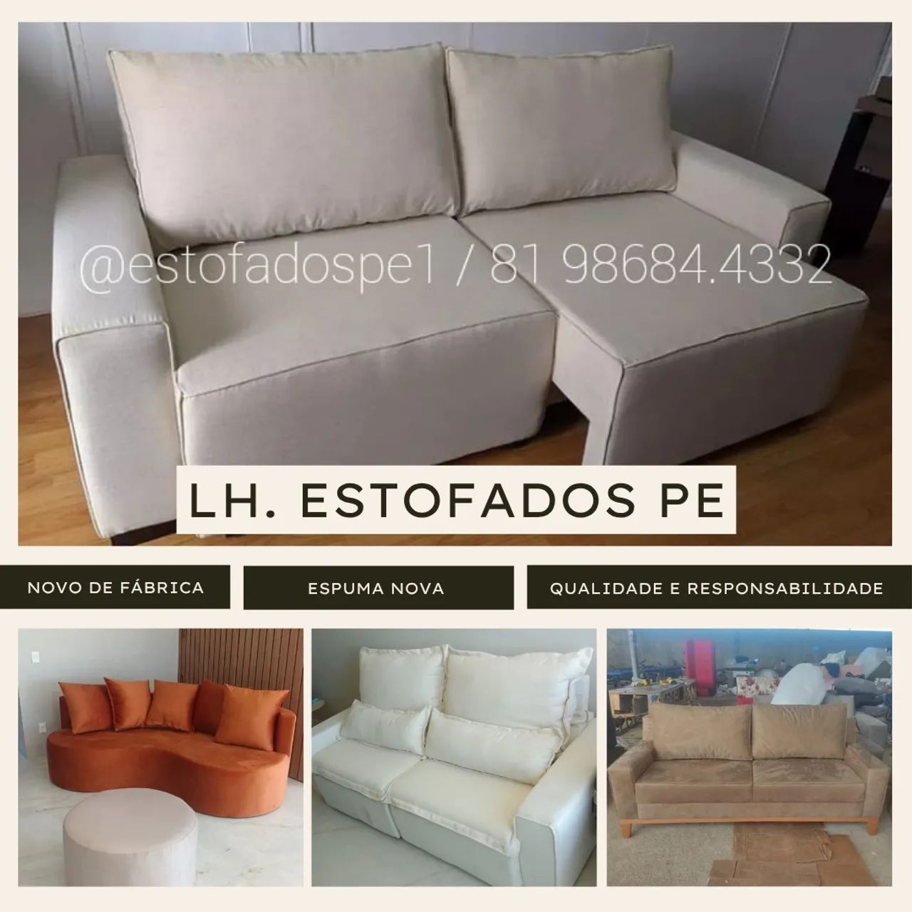 Fabricamos sofás sob encomenda 