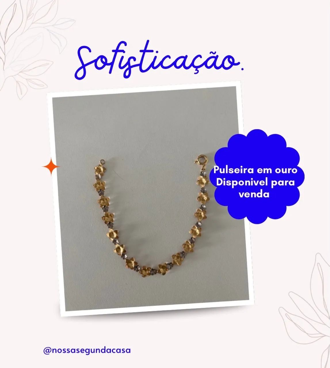 Vendo pulseira em ouro 