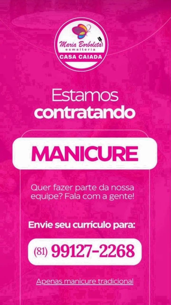 Precisa-se de manicure 