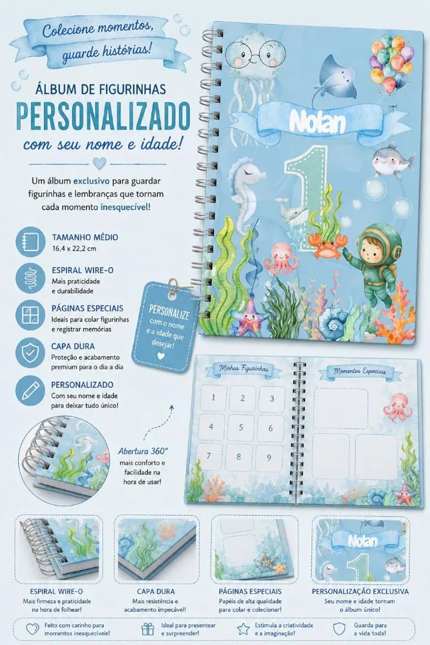 Álbum de figurinhas PERSONALIZADO  - Foto 5