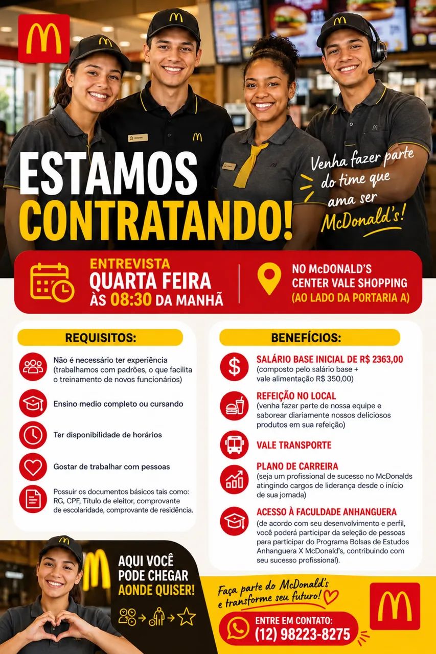 Vagas de emprego imediatas !!!!