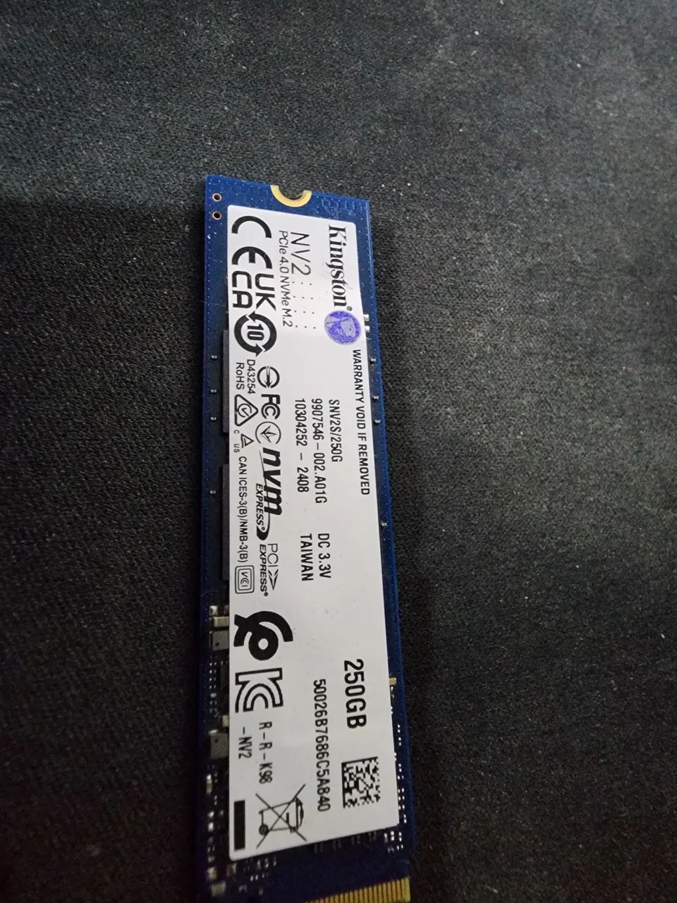 Ssd m2 Kingston.