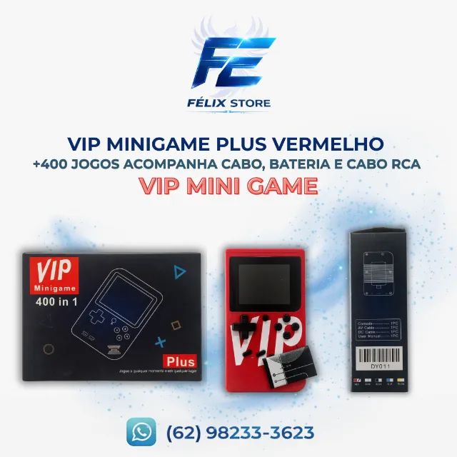 Mini Game 400 Jogos em 1 - Portátil VIP Plus