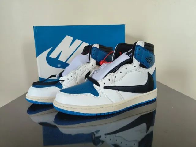Air Jordan 1 High x Travis Scott Fragment Tamanho 42BR - Foto 4
