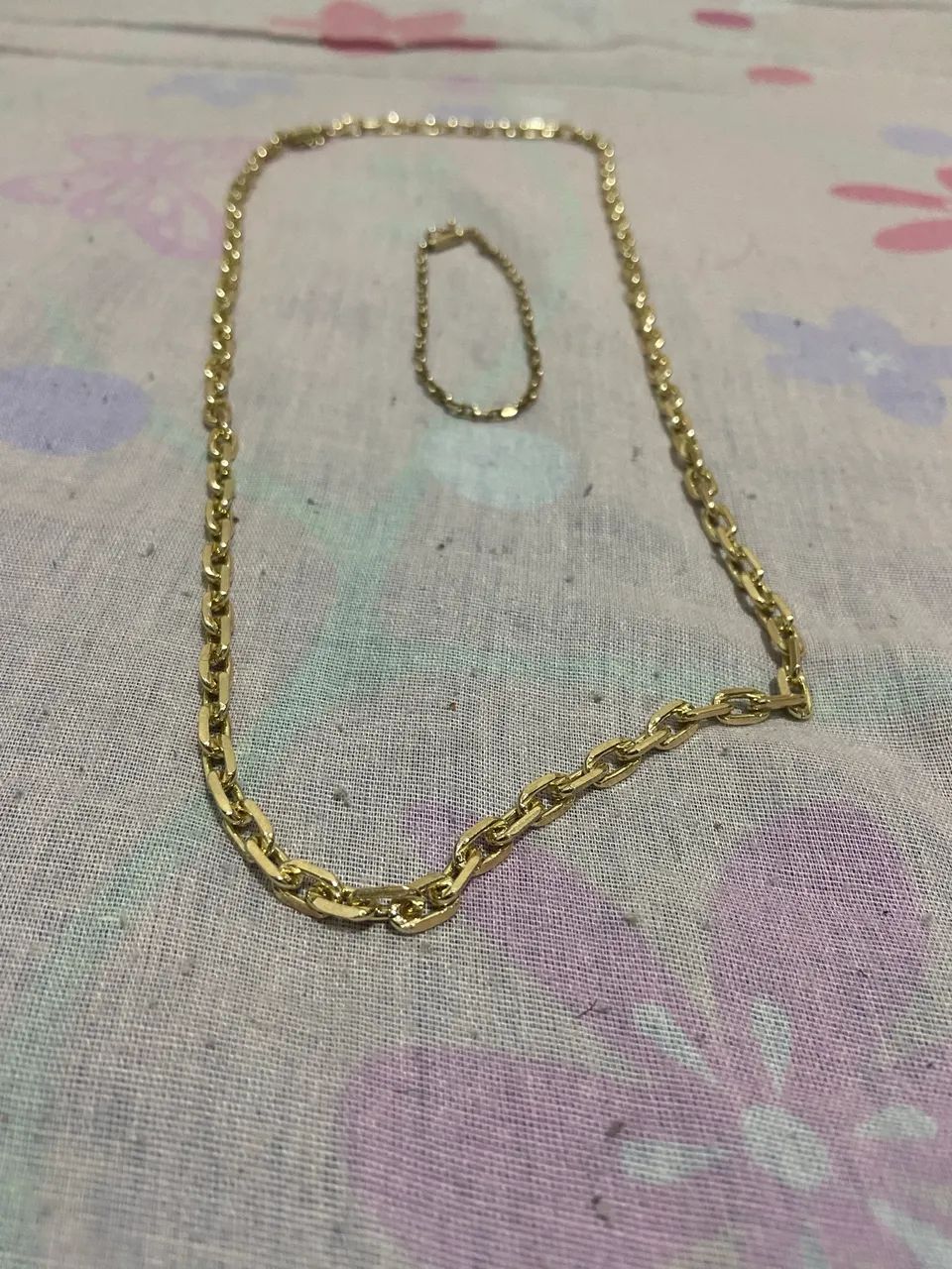 Cordão moeda antiga cadeado 6mm + pulseira  - Foto 3