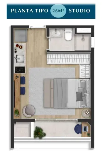 PLANTA 26m²