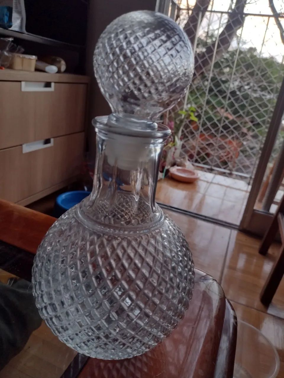 Garrafa para bebida em cristal 