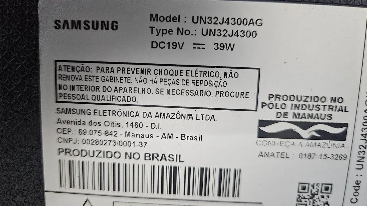 TV Smart Samsung 32 polegadas observação tela quebrada