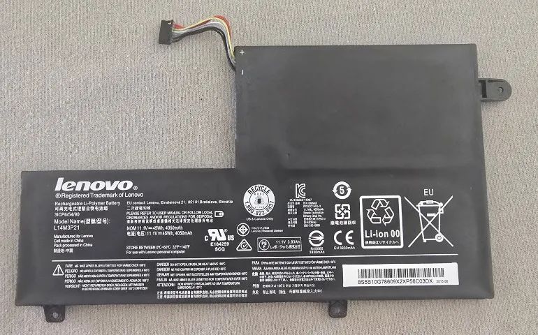 Bateria modelo: L14M3P21, Notebook Lenovo 14 polegadas, Yoga 500