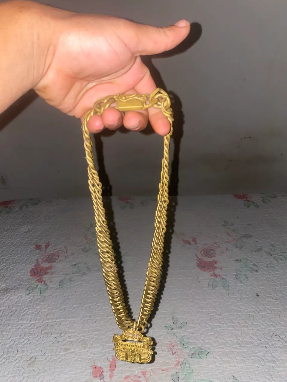 Corrente +pingente visionário 100% moeda antiga  - Foto 2