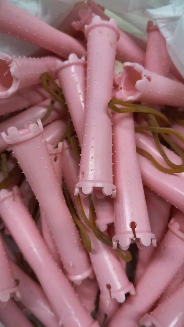 Bigudim para cachos - amarelo/ rosa. - Foto 2