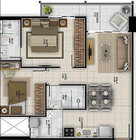 Villa Real, ap de 2 quartos, 60m2, lazer completo, prédio novo, NEGOCIE!!! - Foto 3