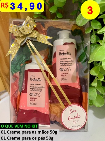 Kits Cesta Presente Feminino Para Mulher Perfume Hidratante Deo Corporal Sabonete Natura  - Foto 4