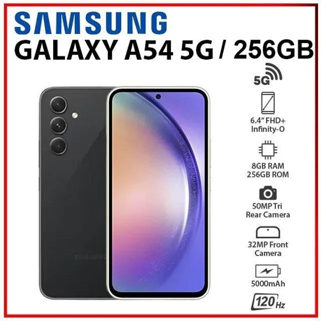 Smartphone Samsung Galaxy A54 5G 6.4 (8 / 256GB) 120Hz Preto