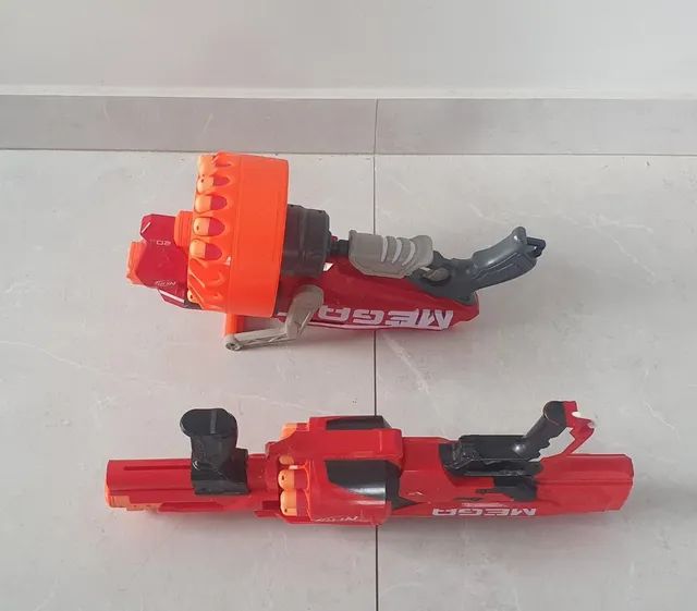 Lança Dardo Nerf Mega Rotofury Nerf Vermelho - Hasbro