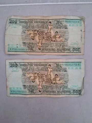 2 Notas De 200 Cruzeiros Usada - Foto 3