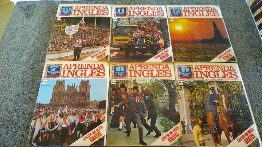 curso inglês enciclopédia bloch com 16 discos de vinil compactos inclusos - Foto 2