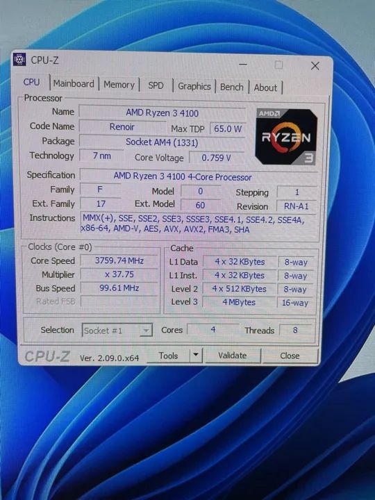 Processador AM4 AMD Ryzen 3 4100 - Foto 3