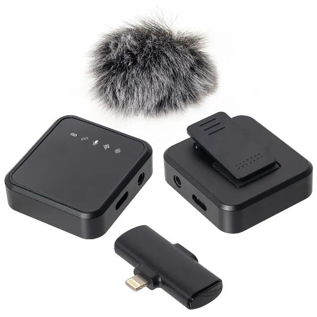 Microfone de Lapela Duplo Lightning MK15 Para Iphone até 14 ProMax  - Foto 2