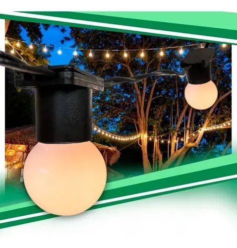 Varal De Luzes 20 Mts Com 20 Lâmpadas Inclusas - Foto 2