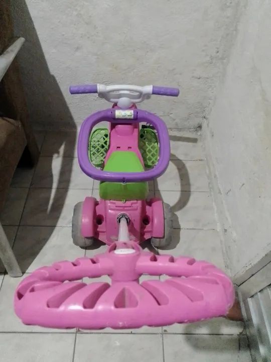 Carrinho triciclo <br>Carrinho Triciclo De Passeio Rosa <br> - Foto 3