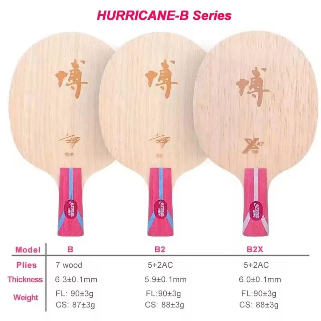Raquete Caneta/Classineta DHS Hurricane Fang BO 7 Folhas - Foto 4