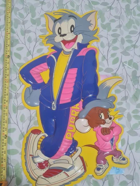 Tom Jerry  feste color raro 70 centímetros 