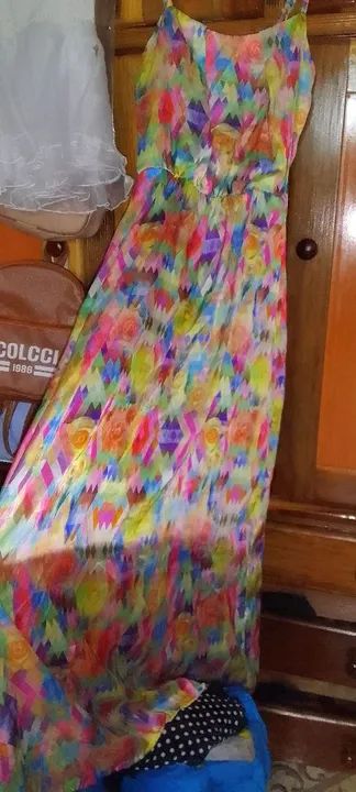 Vestido estampado colorido