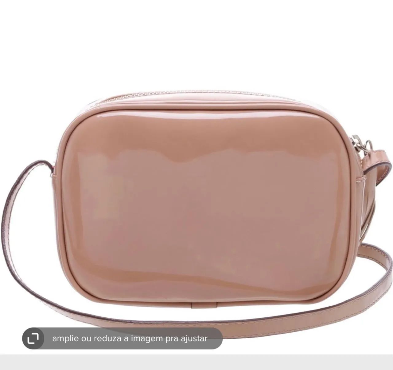 Bolsa Schutz original nude pingente franjas 