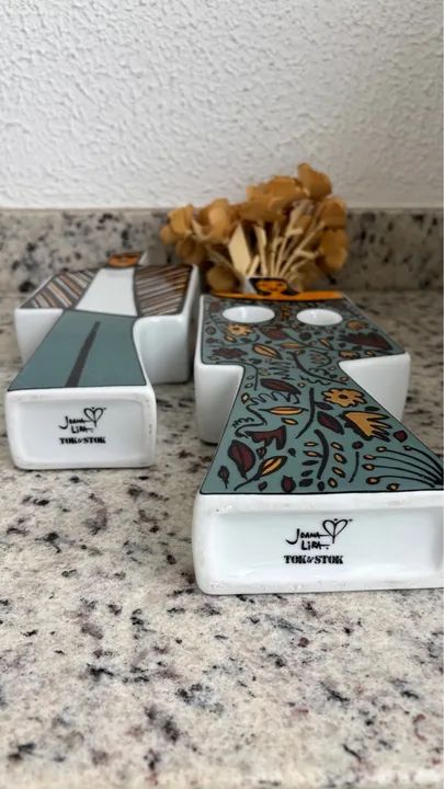 Par de vasos decorativos estilo vintage - Foto 3