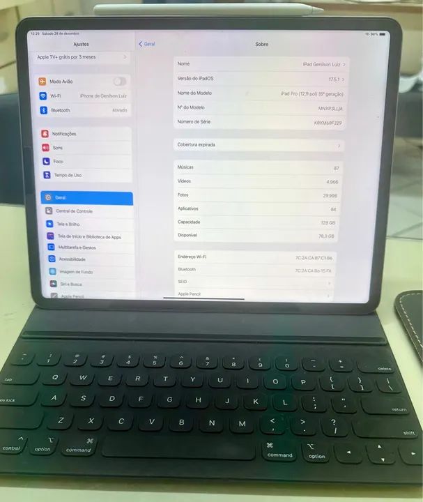 iPad Pro (12,9 pol) (6* geração) Wi-Fi 128 GB - Foto 6