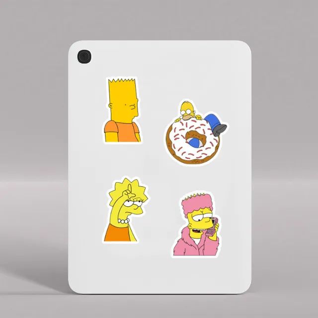 Kit 50 Adesivos de Os Simpsons Homer Bart Lisa Marge Simpson - Unidades Pcs Peças - Foto 4