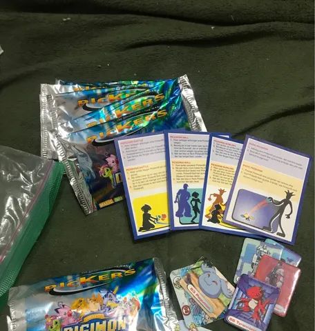 LOTE Digimon Pickers 2000 Magic Box com 10 mini cartas - Foto 6