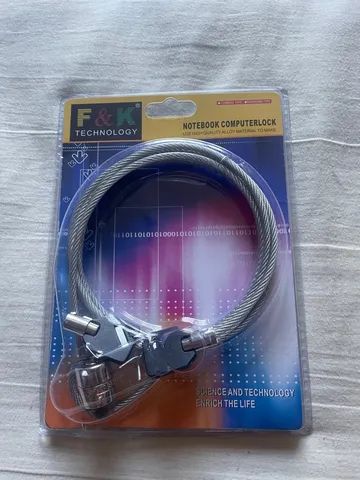 F & K Tech Notebook Laptop Computer Lock Security Lock Cable Chain With Keys - Foto 5