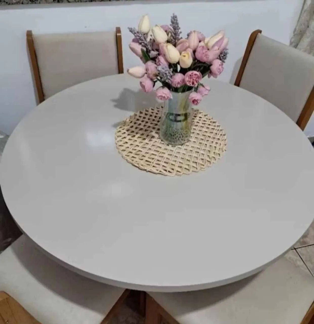 Mesa de Jantar Redonda com 4 Cadeiras / pague na entrega - Foto 3