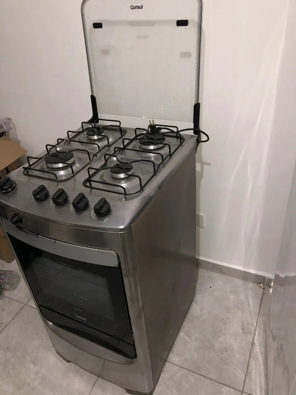Fogão de inox consul 4 bocas