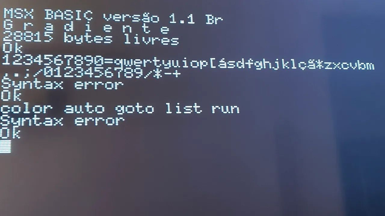 MSX Expert Gradiente 1.0 with Keyboard, VGA Adapter, and Monitor64717108962945122