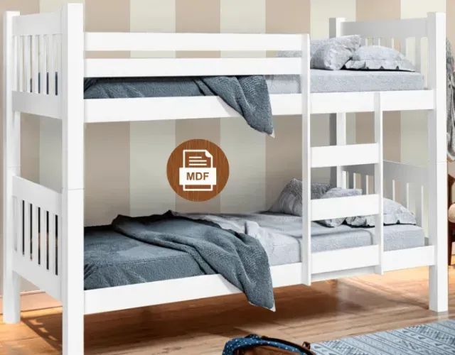 Cama Beliche 100% MDF Lince - Monta na Hora