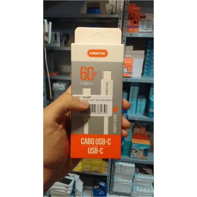 Cabo Usb C para Usb CPD 20W 1 Metro CB813 - Kimaster COD 3240 - Foto 2