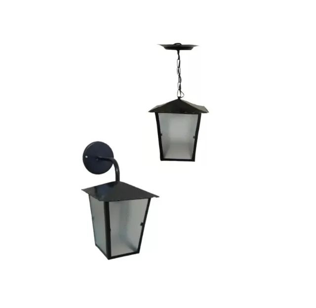 Kit Luminária Arandela E Pendente Quadrado Grande Arv-05/pdv-05