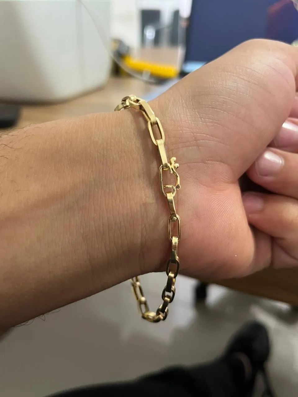 Pulseira Tijolinho 4,5mm Ouro 18k - Foto 3