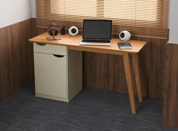 Escrivaninha Alice 1G Ipe.Off White Minas Plac - Foto 2