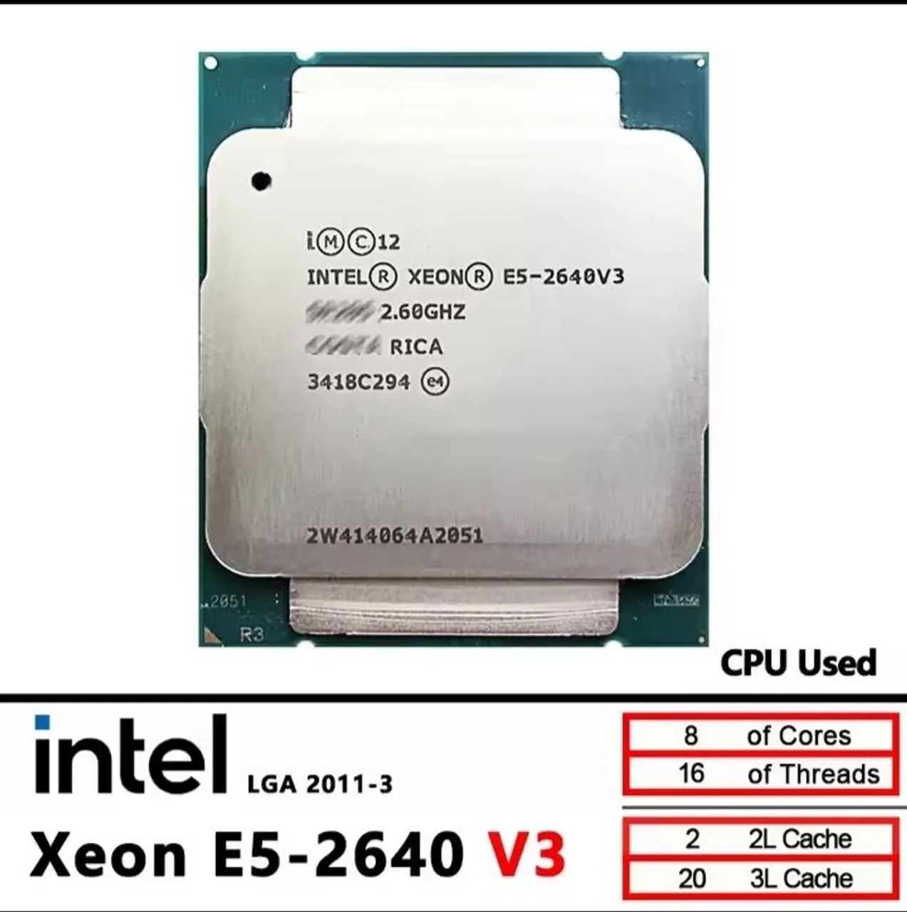 Processador Intel Xeon E5 2640 V3 2,6Ghz