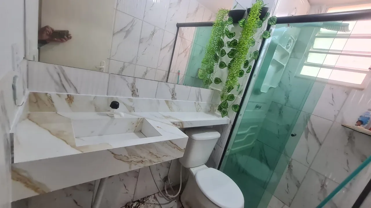 Pia de banheiro em porcelanato