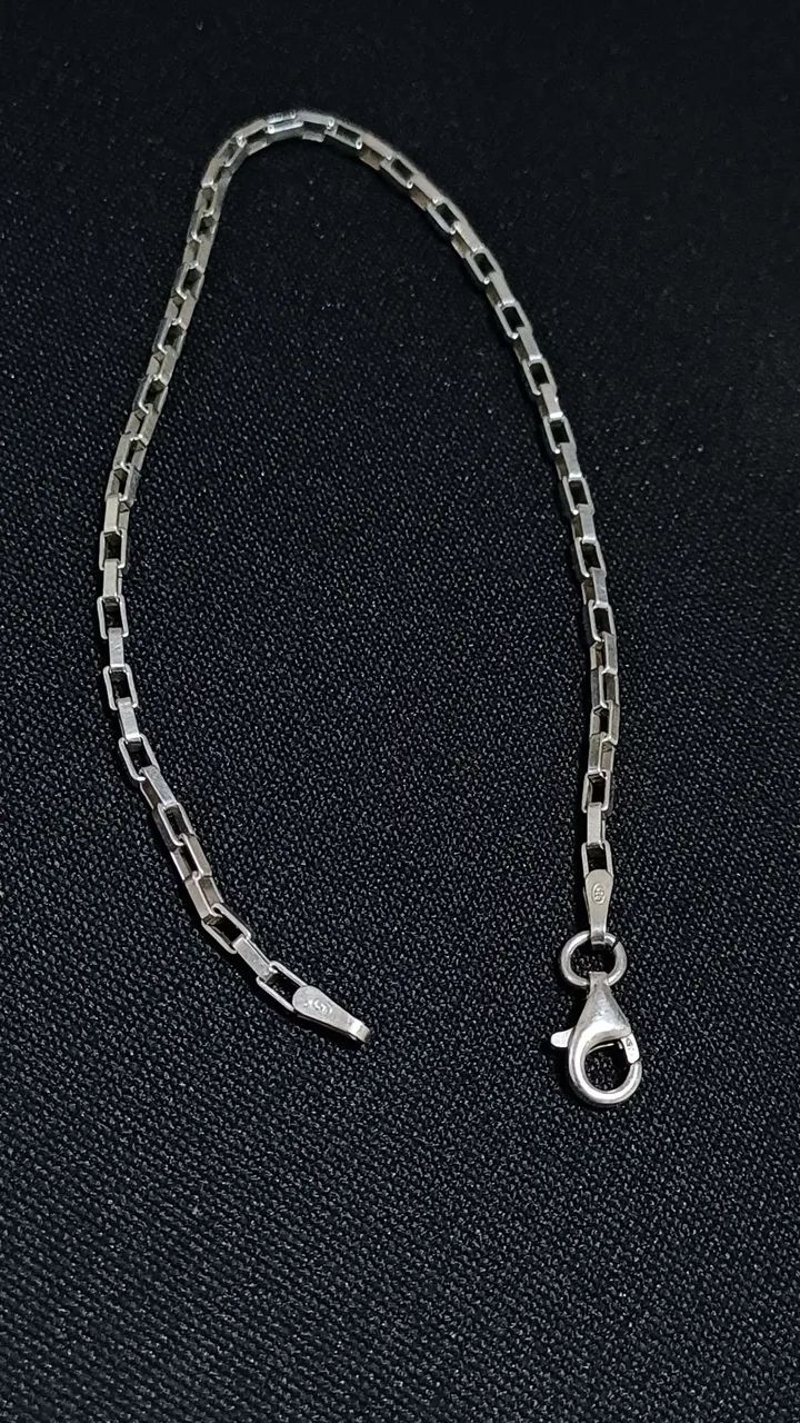 Pulseira em Prata - Modelo Elo Retangular Alongado  - Foto 4