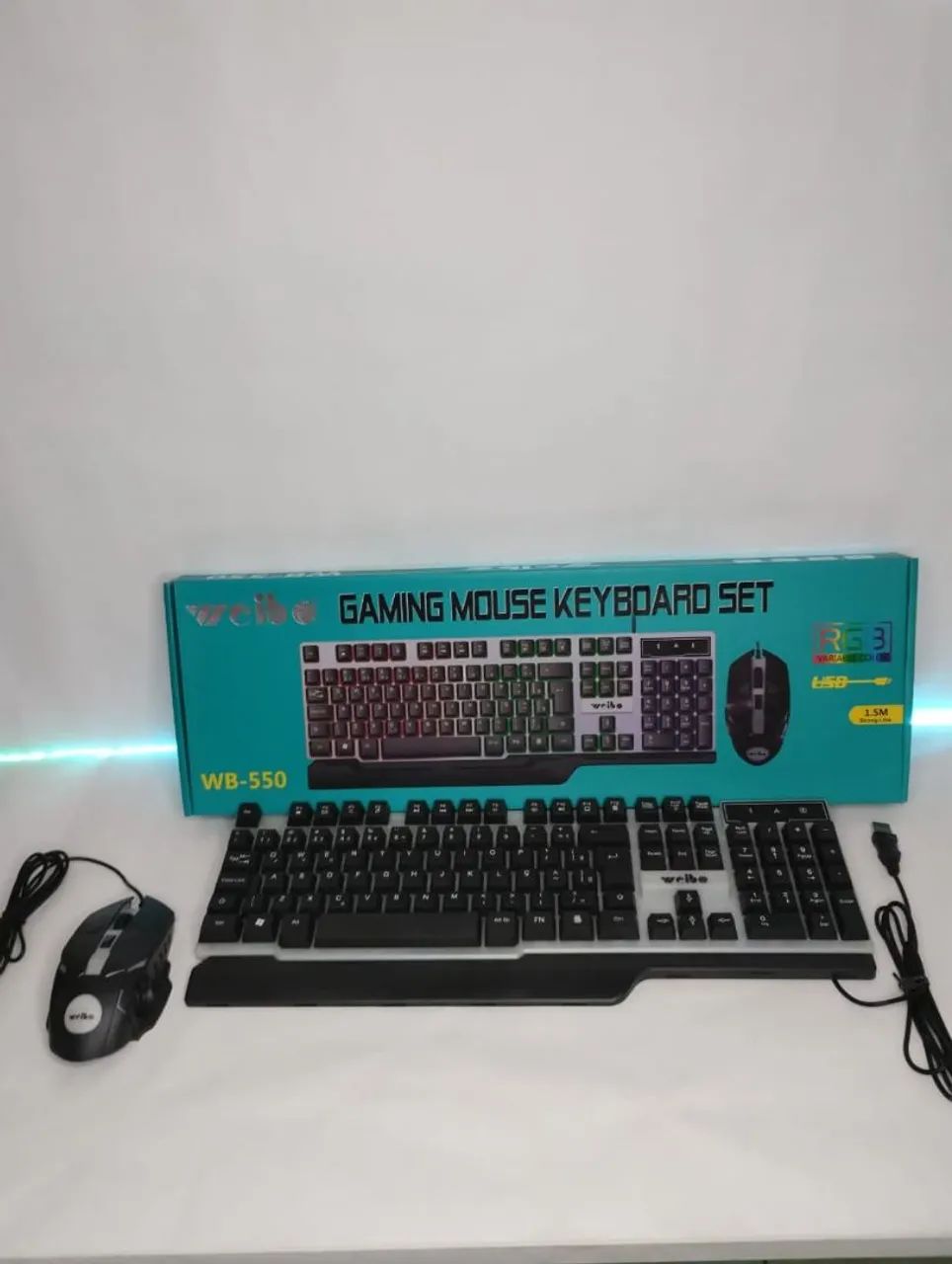 Kit Teclado e Mouse Gamer com Iluminação RGB - com fio - últimas unidades 