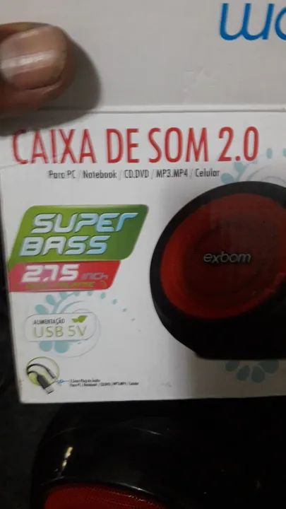 Caixa de Som 2.0 Super Bass 2.75 Exbom