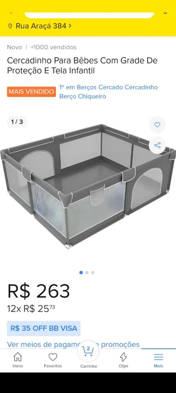 Cercadinho para bebê 