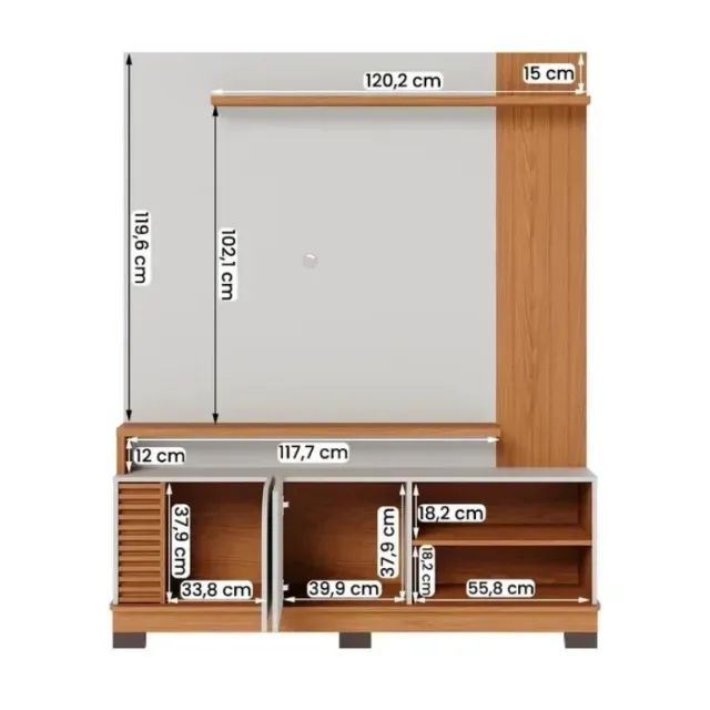 Receba em 24h, frete incluso! Home Jurerê Larg. 1.50m  para TV até 65" - Foto 5