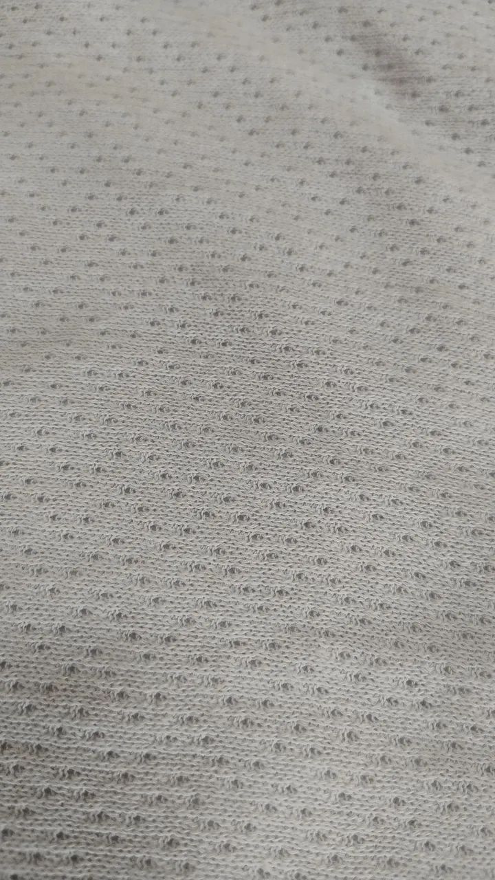 Manta de tricô branca bebê algodão  - Foto 3